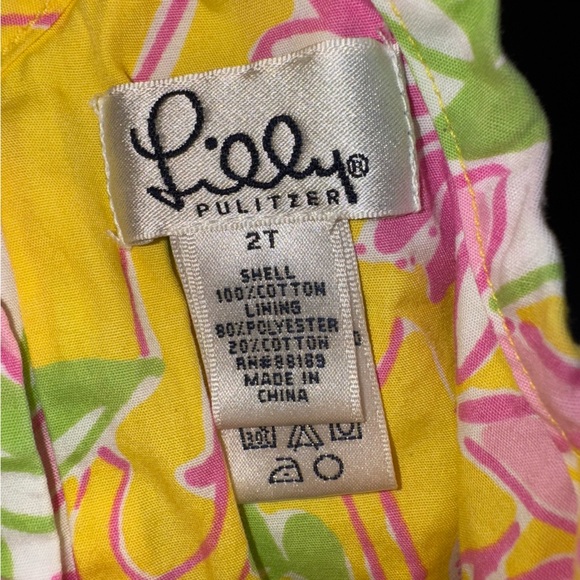 Vintage Lilly Pulitzer Dress Girl’s Garden Vista Jungle Elephant Yellow - Picture 4 of 7
